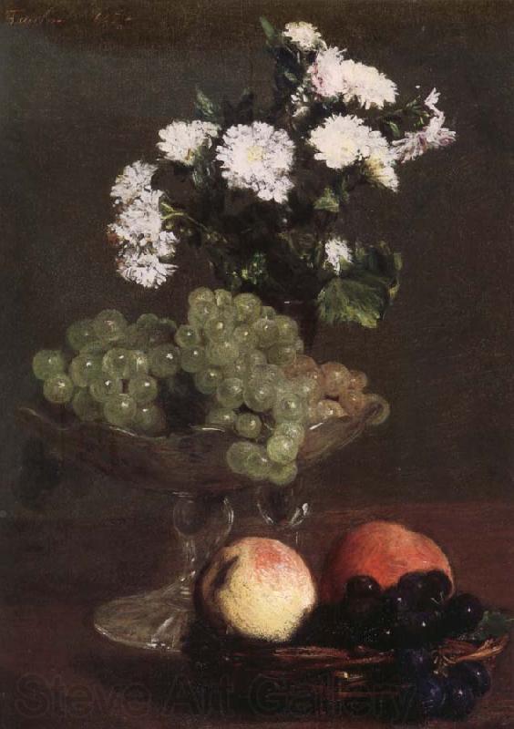 Henri Fantin-Latour Nature Morte aux Chrysanthemes et raisins